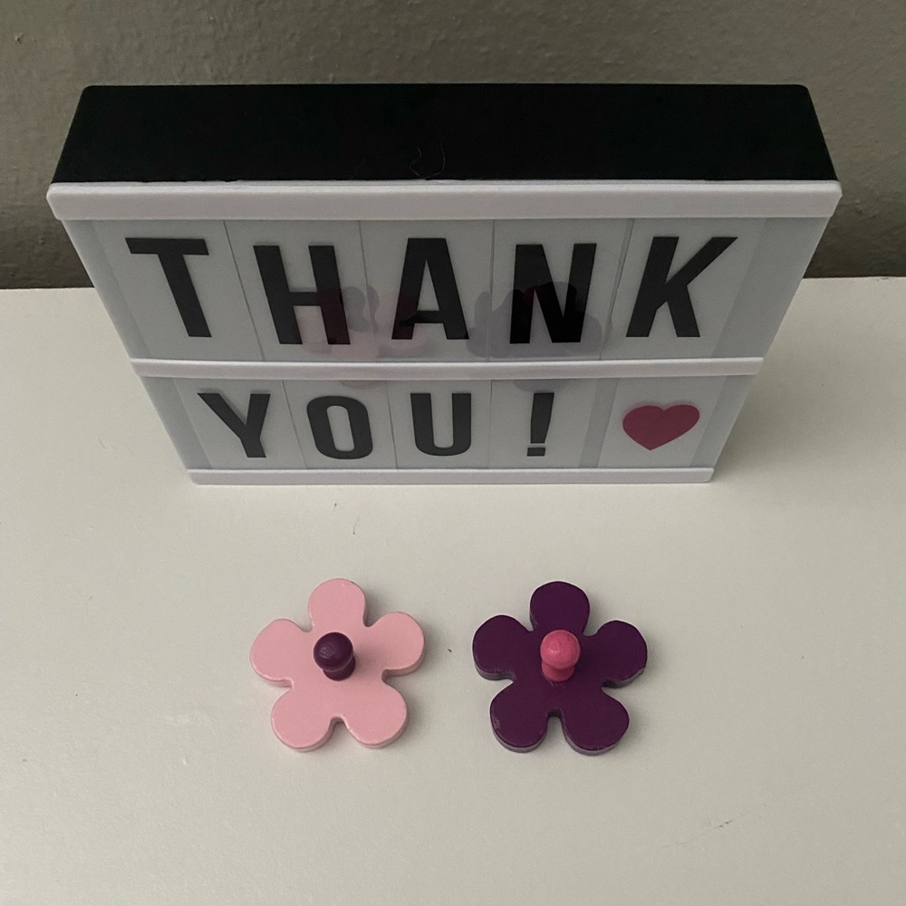 🌸Cute Pair of Flower Shape Wood Decor Hooks🌸